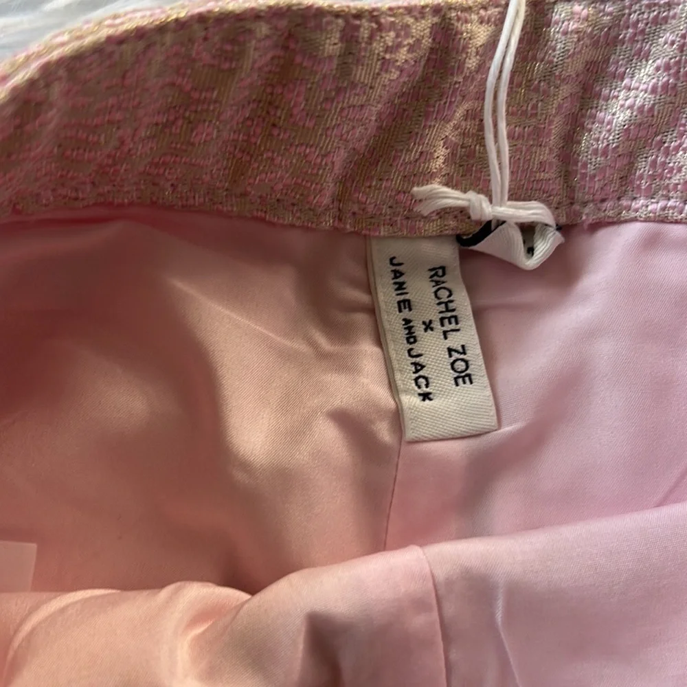 Rachel Zoe X Janie and Jack Toddler Girls Wide Leg Pink Metallic Print Pants